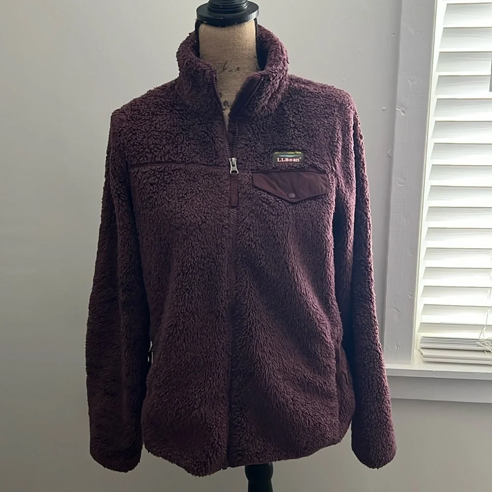 Women's L.L.Bean Hi-Pile Fleece Jacket - Picture 1 of 7